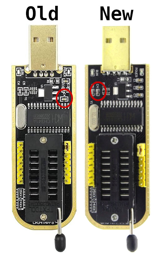 Comparison between the two programmer versions